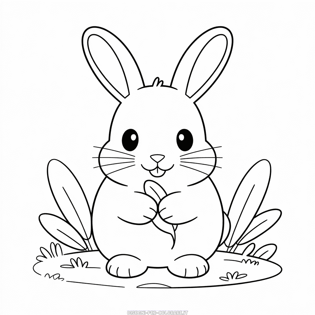 Disegno di Coniglio Carino da Colorare