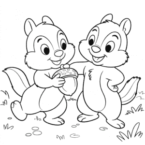 Disegno di Disney Cip e Ciop da Colorare