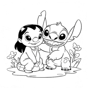 Disegno di Disney Lilo e Stitch da Colorare