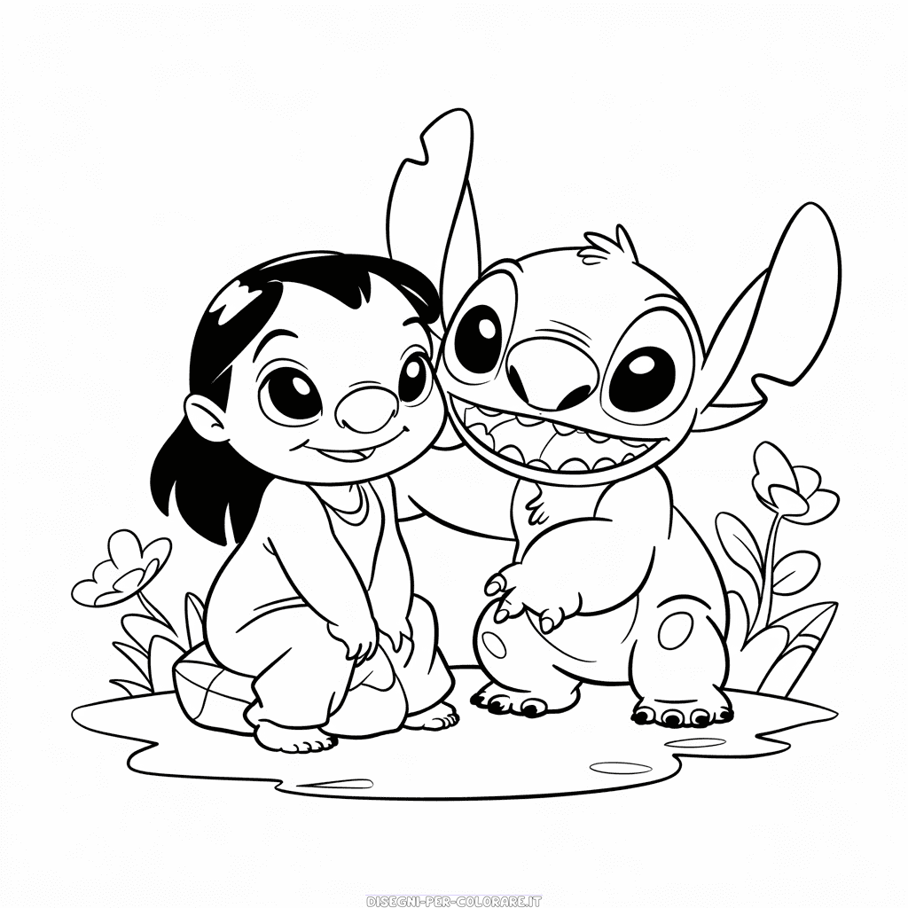 Disegno di Disney Lilo e Stitch da Colorare
