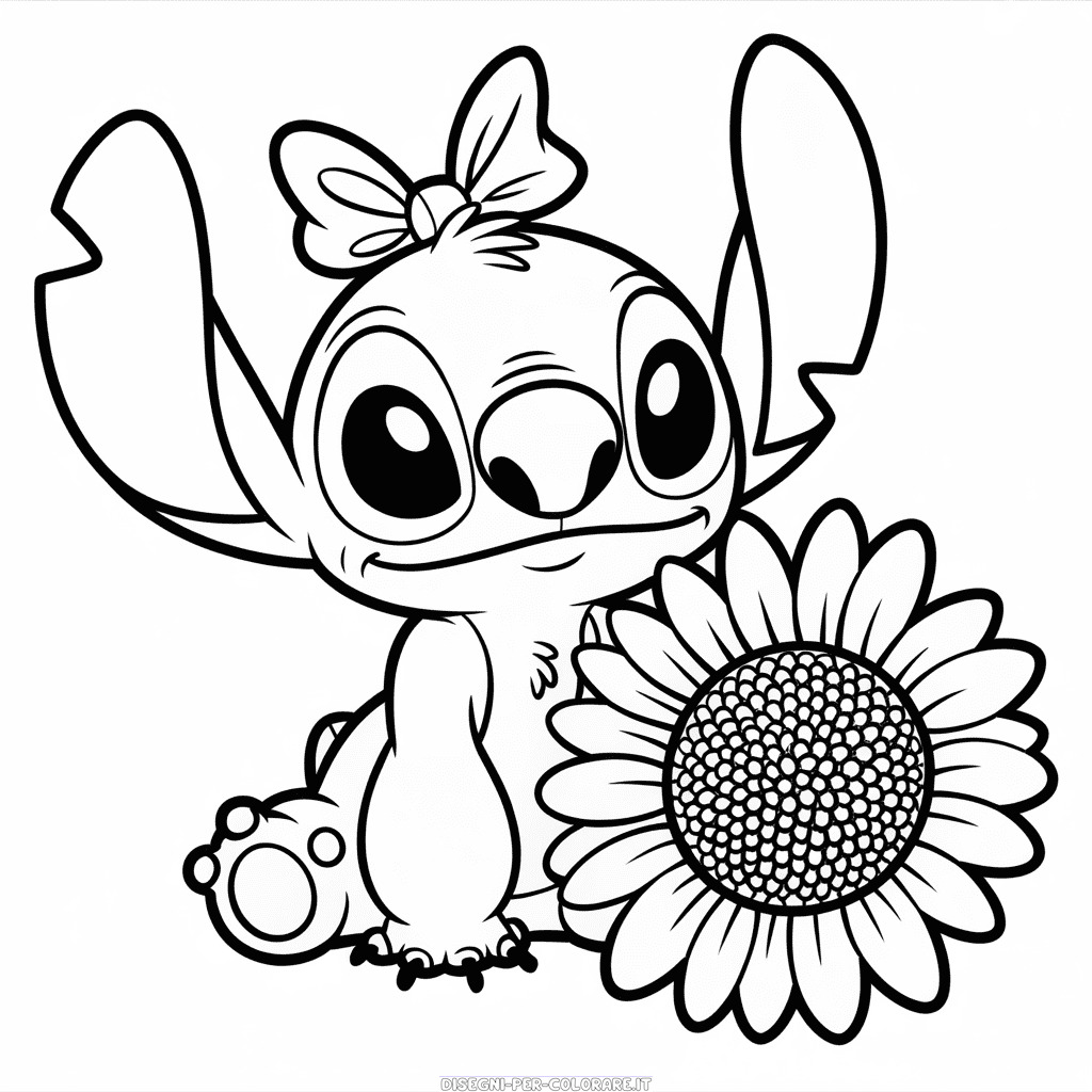 Disegno di La Ragazza di Stitch da Colorare
