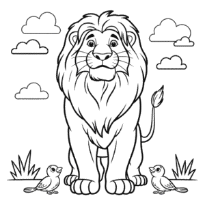 Disegno di Mufasa Il Re Leone da Colorare