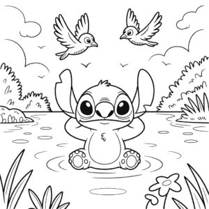 Disegno di Stitch Libero da Colorare
