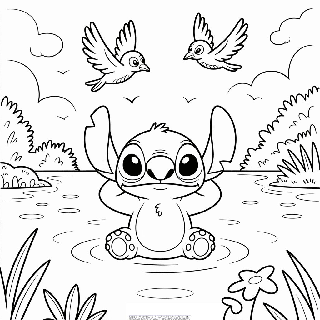 Disegno di Stitch Libero da Colorare