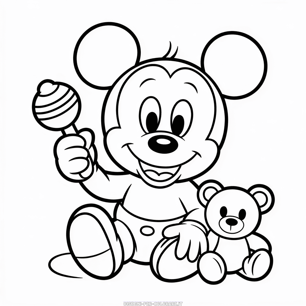 Disegno di Topolino Baby da Colorare
