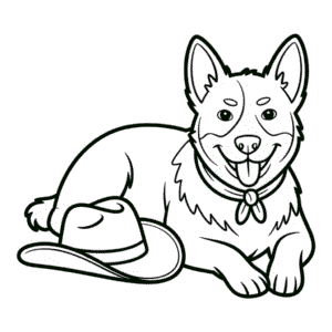 Disegno di Australian Cattle Dog da Colorare