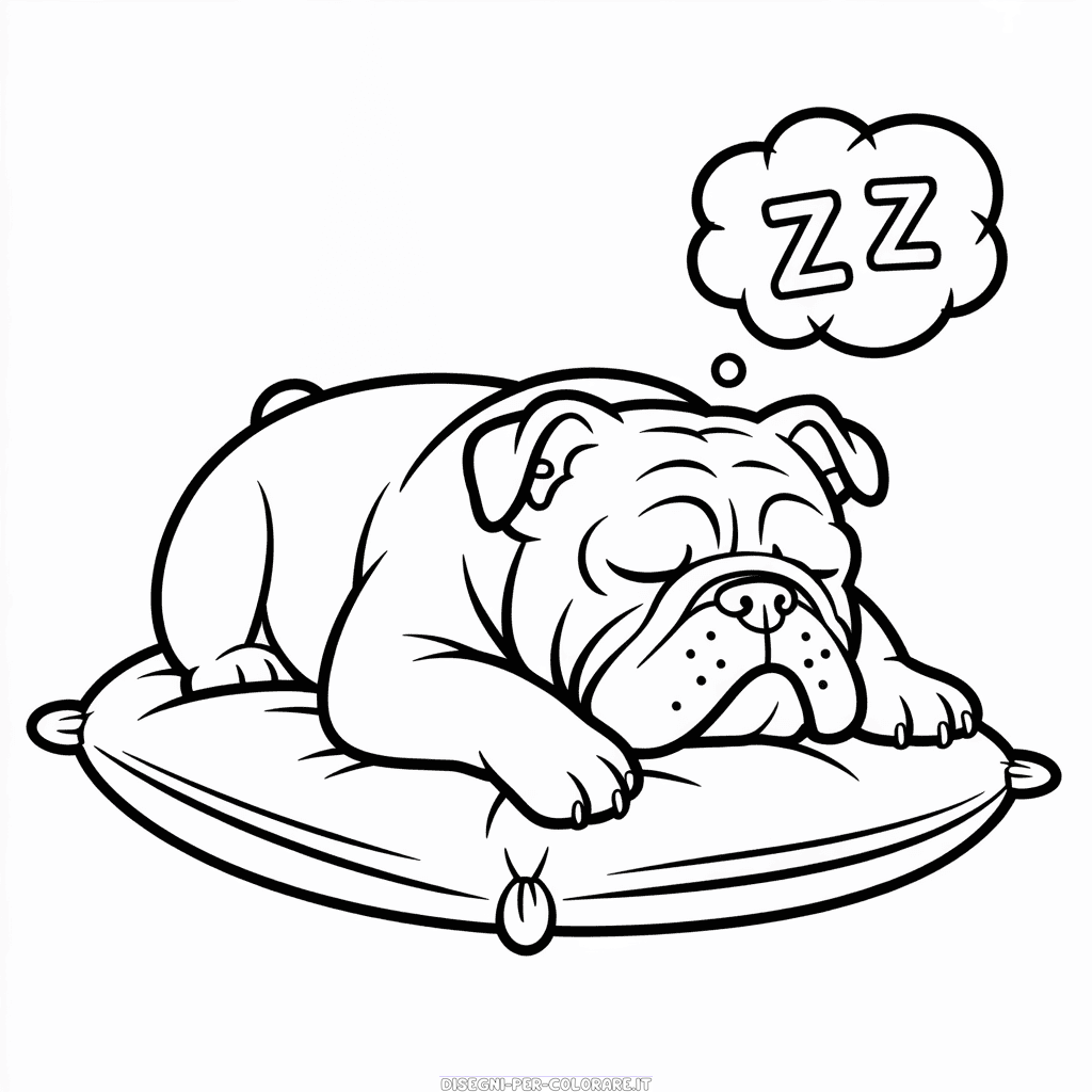 Disegno di Bulldog da Colorare