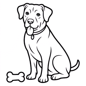 Disegno di Cane Adulto da Colorare