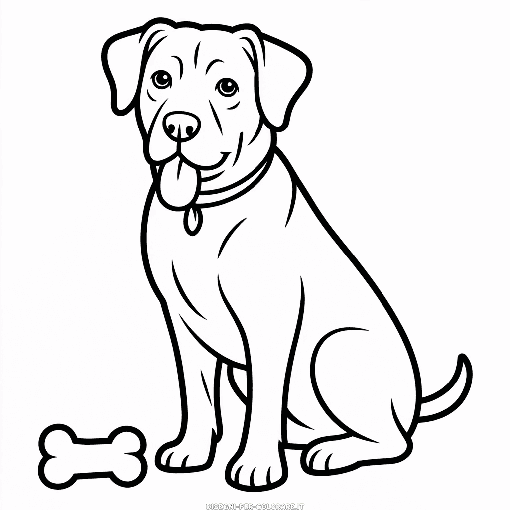 Disegno di Cane Adulto da Colorare