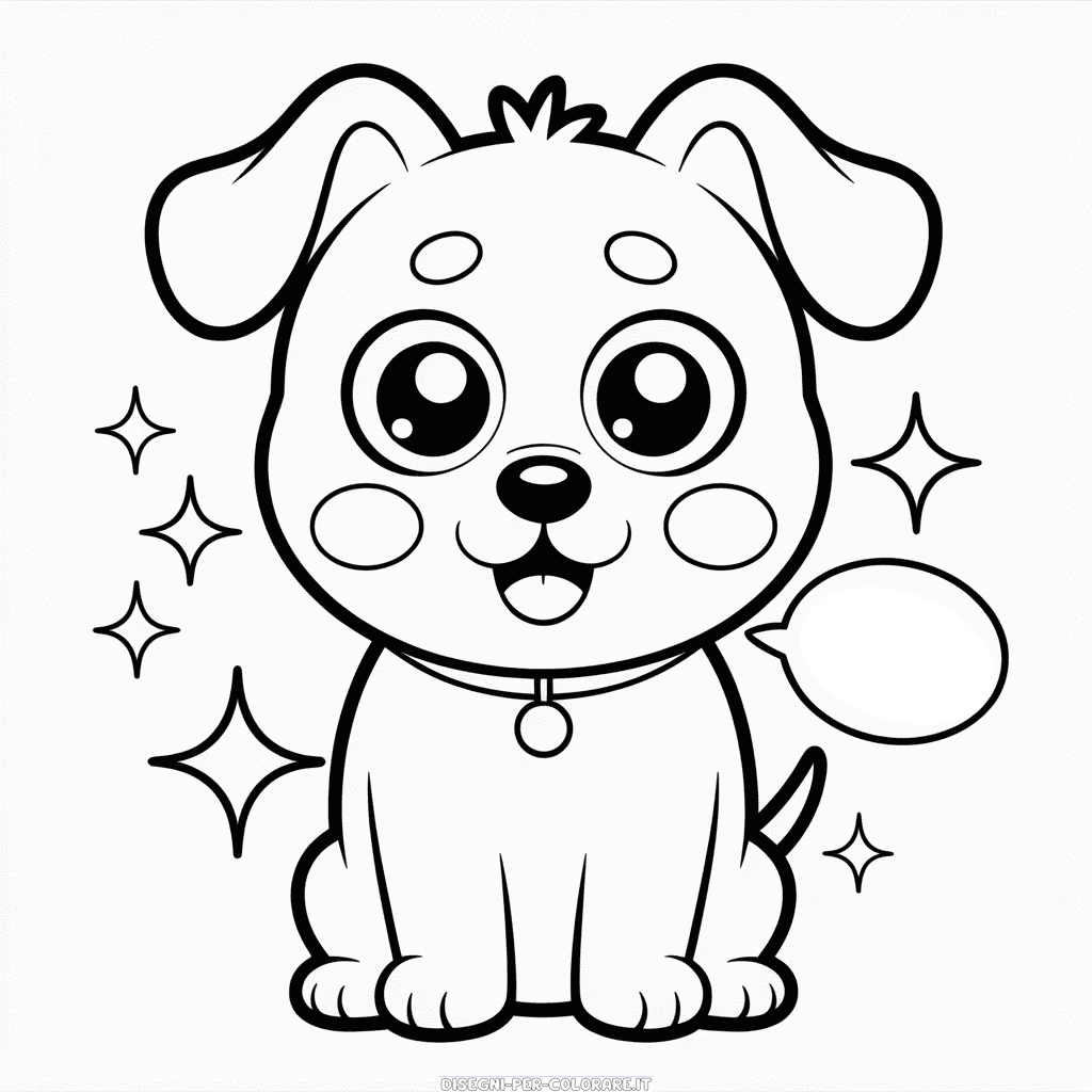 Disegno di Cane Anime da Colorare