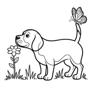 Disegno di Cane Beagle da Colorare