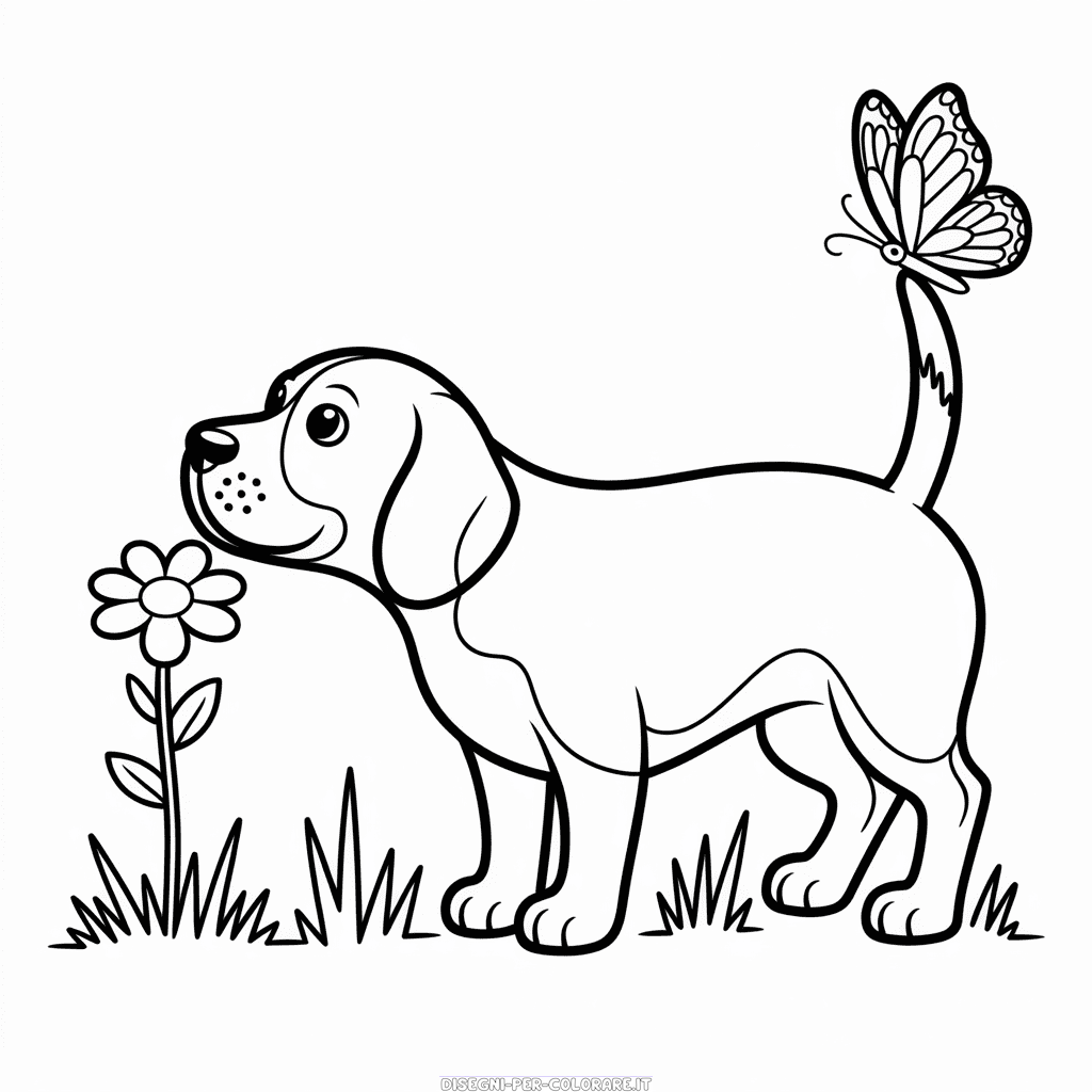 Disegno di Cane Beagle da Colorare