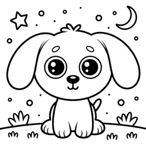 Disegno di Cane Beanie Boo da Colorare