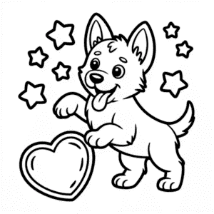 Disegno di Cane Carino da Colorare