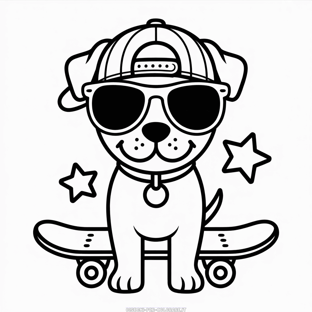 Disegno di Cane Fantastico da Colorare