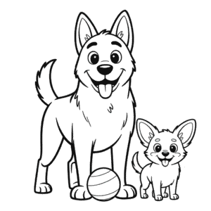 Disegno di Cane Grande da Colorare