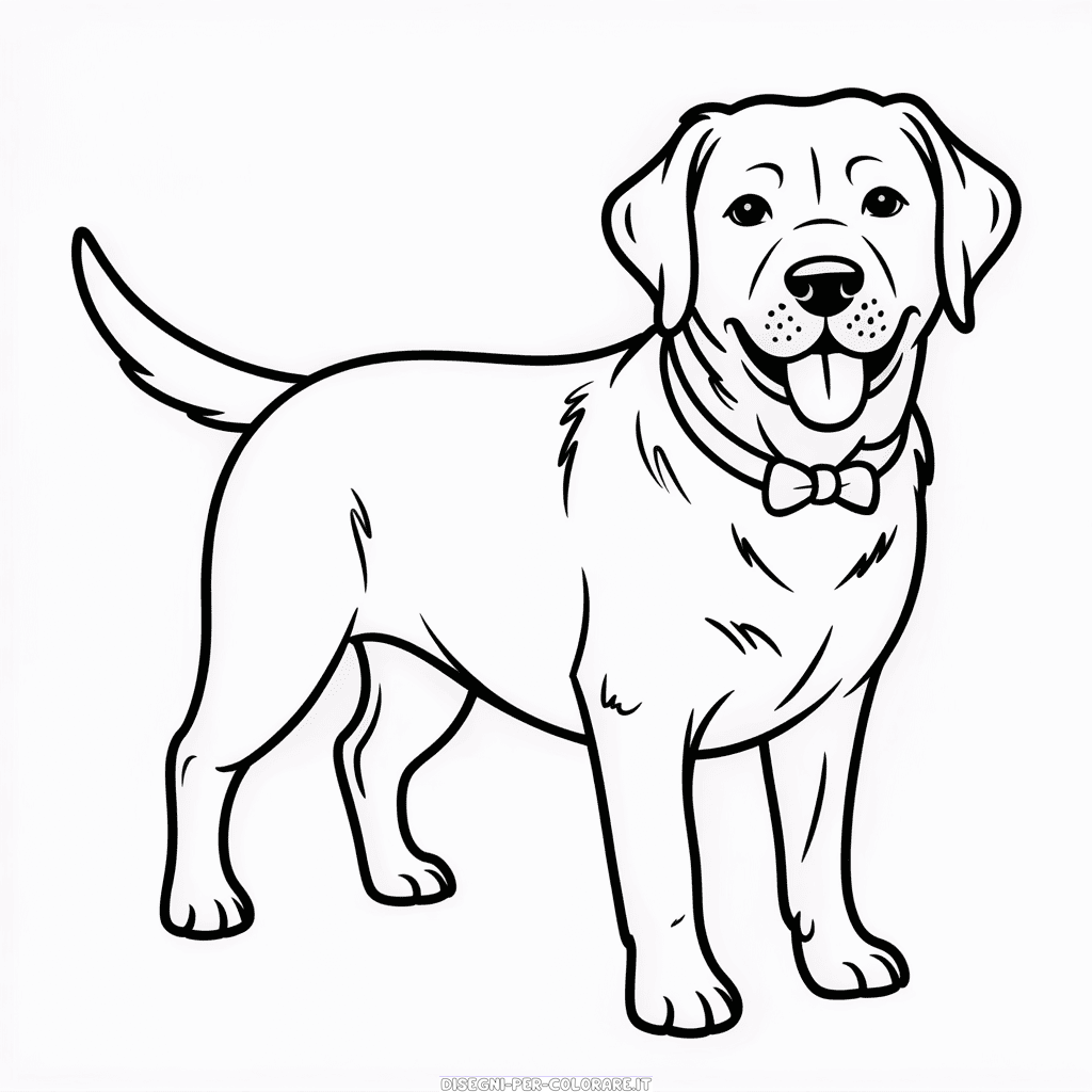 Disegno di Labrador Nero da Colorare