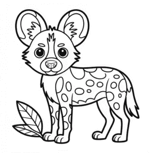 Disegno di Licaone Africano da Colorare