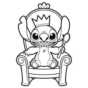 Disegno di Re Stitch da Colorare