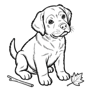 Disegno di Simpatico Cane Realistico da Colorare