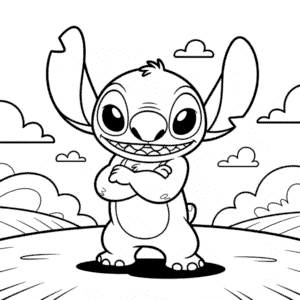 Disegno di Stitch per Adulti da Colorare