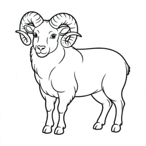Disegno di Animale Ram da Colorare