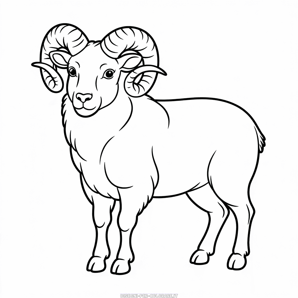 Disegno di Animale Ram da Colorare