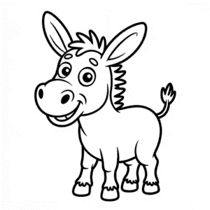 Disegno di Asino dei Cartoni Animati da Colorare