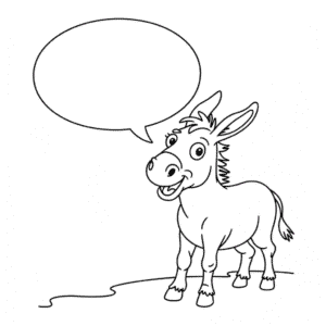 Disegno di Asino Parlante da Colorare