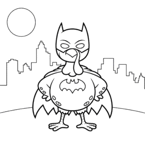 Disegno di Batman Tacchino da Colorare