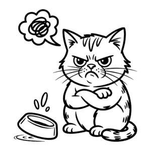 Disegno di Gatto Arrabbiato da Colorare