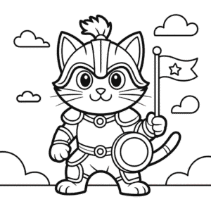 Disegno di Gatto da Battaglia da Colorare