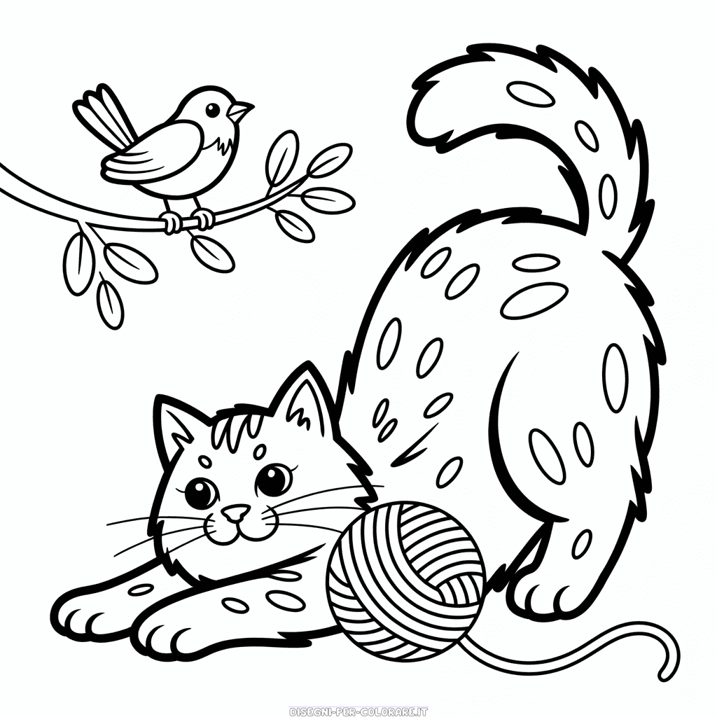 Disegno di Gatto Grande da Colorare