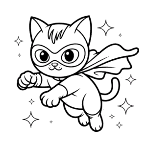 Disegno di Gatto Nero Marvel da Colorare