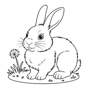 Disegno di Grande Coniglio da Colorare