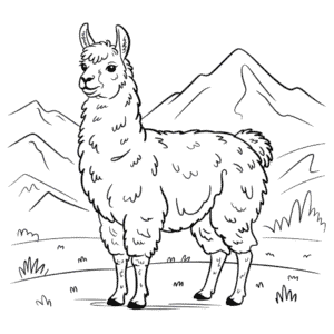 Disegno di Lama Realistico da Colorare