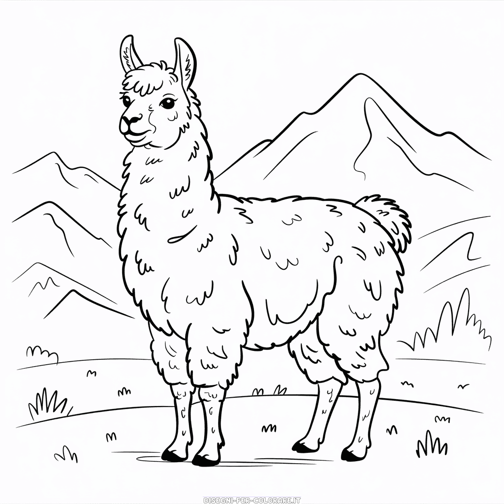 Disegno di Lama Realistico da Colorare