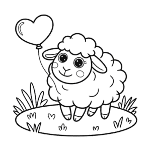 Disegno di Pecora Carina da Colorare