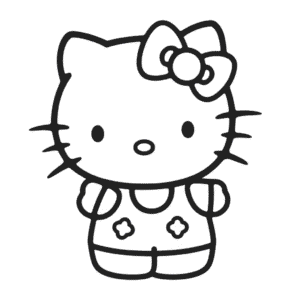 Disegno di Piccola Hello Kitty da Colorare