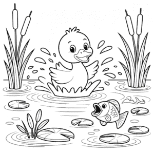 Disegno di Piccolo Anatroccolo da Colorare