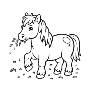 Disegno di Pony delle Shetland da Colorare