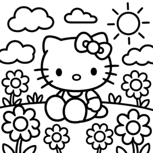 Disegno di Stampabile Hello Kitty da Colorare