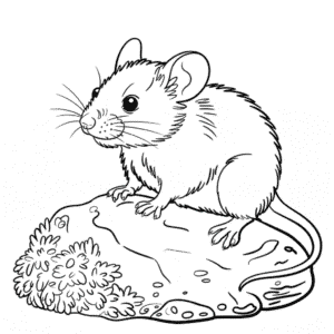 Disegno di Topo Realistico da Colorare