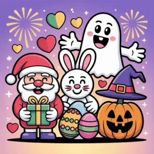 Disegni di Feste e Celebrazioni da Colorare