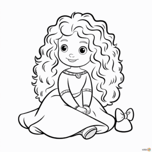 Disegno di Adorabili Principesse Disney da Colorare