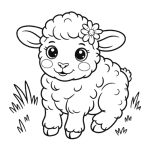 Disegno di Agnellino da Colorare