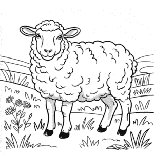 Disegno di Animale pecora da Colorare