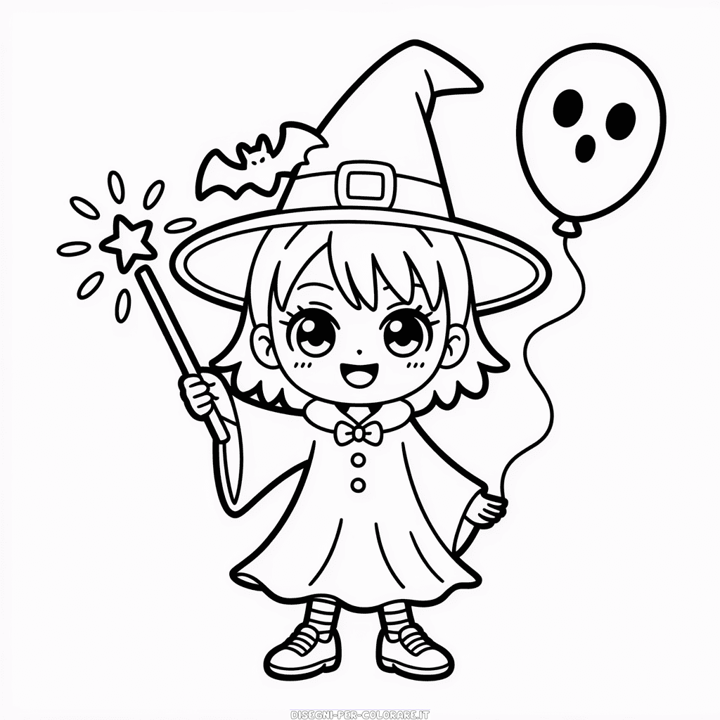 Disegno di Anime di Halloween da Colorare