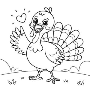 Disegno di Anime Tacchino da Colorare