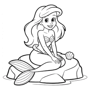 Disegno di Ariel da Colorare